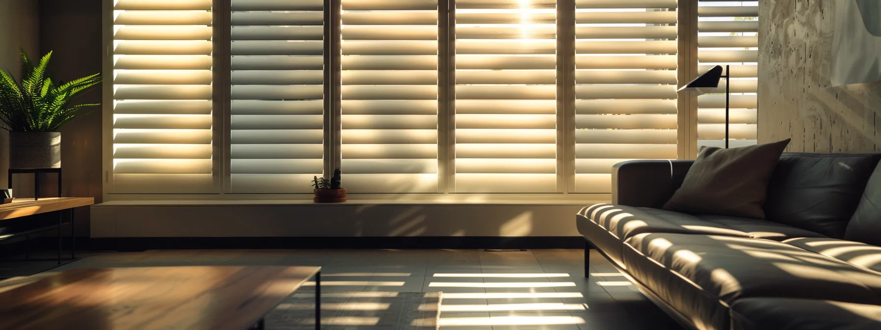 a modern los angeles home with sleek rolling shutters closed tightly, protecting against the harsh sun rays and ensuring privacy and security.